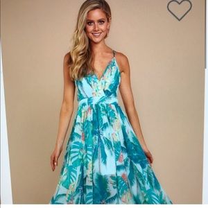 Luxxel tropical palm dress